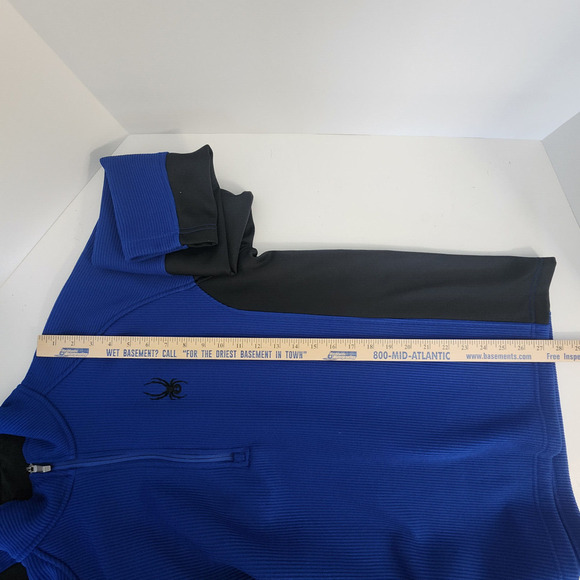 Spyder Core 1/4‎ Zip Thermal Waffle Knit Sweater Pullover Blue Jacket Men's SZ L - Picture 11 of 11